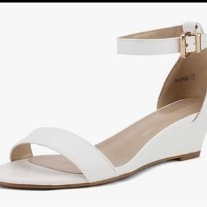 NWOT White 2” wedge heel